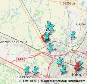 Mappa Via dell'Industria, 40012 Calderara di Reno BO, Italia (4.57867)