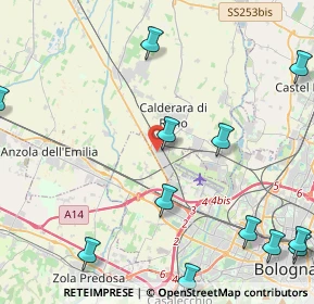 Mappa Via dell'Industria, 40012 Calderara di Reno BO, Italia (6.16583)