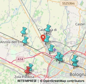 Mappa Via dell'Industria, 40012 Calderara di Reno BO, Italia (4.44273)