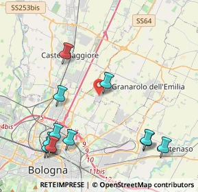 Mappa Via Minghetti, 40057 Cadriano BO, Italia (5.04909)