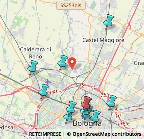 Mappa Via Francesco Zanardi, 40013 Bologna BO, Italia (5.13167)