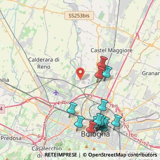 Mappa Via Francesco Zanardi, 40013 Bologna BO, Italia (5.06133)