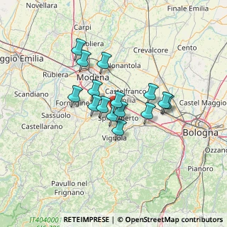 Mappa Via dei Fabbri, 41057 Spilamberto MO, Italia (9.83867)