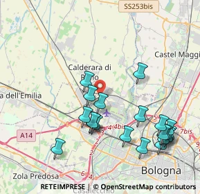 Mappa 40132 Calderara di Reno BO, Italia (4.4505)