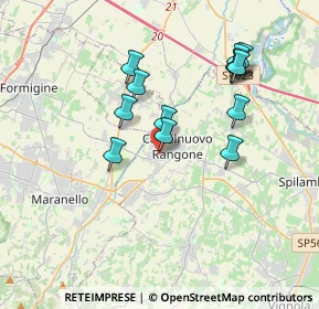 Mappa Via Rio dei Gamberi, 41051 Castelnuovo Rangone MO, Italia (3.44385)