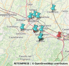 Mappa Via Andrea Costa, 41051 Castelnuovo Rangone MO, Italia (10.8725)