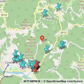 Mappa Via Vaccarezza, 16010 Valbrevenna GE, Italia (1.52222)