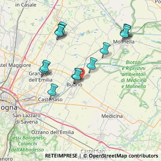 Mappa Via Zenzalino Nord, 40054 Budrio BO, Italia (8.07308)