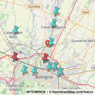 Mappa Via della Casa Buia, 40129 Bologna BO, Italia (4.86692)