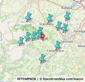 Mappa Via Feleghetti, 42019 Scandiano RE, Italia (6.615)