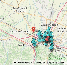 Mappa Via Illuminata Baravelli, 40012 Calderara di Reno BO, Italia (7.5835)