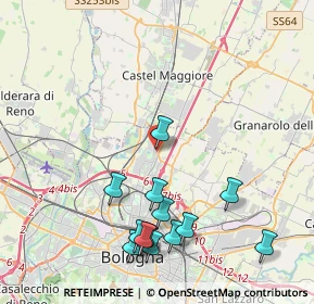 Mappa Via Michele Gortani, 40128 Bologna BO, Italia (4.64538)