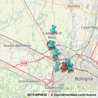 Mappa Via Turrini, 40012 Calderara di Reno BO, Italia (3.445)