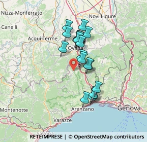 Mappa Via Valle Gargassa, 16010 Rossiglione GE, Italia (11.0325)