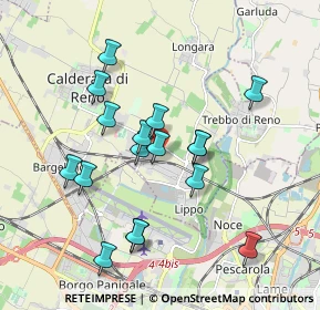 Mappa Via Ungheri, 40012 Calderara di Reno BO, Italia (1.76588)