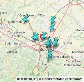 Mappa Via Ungheri, 40012 Calderara di Reno BO, Italia (9.49385)