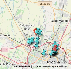 Mappa Via Ungheri, 40012 Calderara di Reno BO, Italia (4.608)