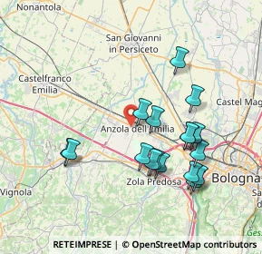 Mappa Via Gioacchino Rossini, 40011 Anzola Dell'emilia BO, Italia (7.36176)