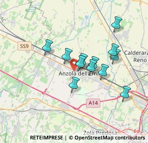 Mappa Via Gioacchino Rossini, 40011 Anzola Dell'emilia BO, Italia (2.90667)