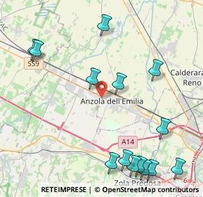 Mappa Via Gioacchino Rossini, 40011 Anzola Dell'emilia BO, Italia (5.49)
