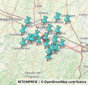 Mappa Via Generale Carlo Alberto dalla Chiesa, 41051 Castelnuovo Rangone MO, Italia (10.8925)