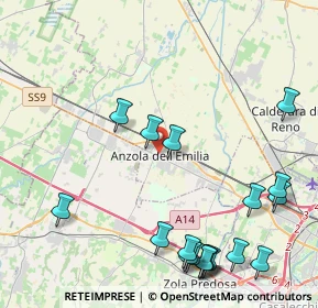Mappa Via Carlo Grimandi, 40011 Anzola dell'Emilia BO, Italia (5.46167)