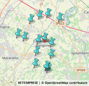 Mappa Via Rossini, 41051 Castelnuovo Rangone MO, Italia (3.66333)