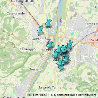 Mappa Via Radici in Monte, 42013 Casalgrande RE, Italia (1.4615)