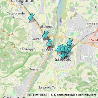 Mappa Via Radici in Monte, 42013 Casalgrande RE, Italia (1.37083)