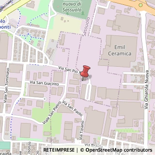 Mappa Via San Pietro, 54, 41042 Fiorano Modenese, Modena (Emilia Romagna)