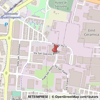 Mappa Via San Giacinto, 13, 41042 Fiorano Modenese, Modena (Emilia Romagna)