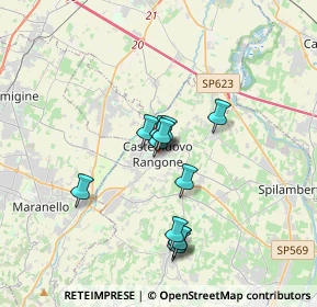 Mappa Via Roma, 41051 Castelnuovo Rangone MO, Italia (2.74167)