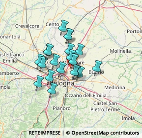 Mappa Via Giacomo Matteotti, 40057 Cadriano BO, Italia (9.5425)