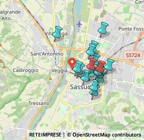 Mappa Via Montefiorino, 41049 Sassuolo MO, Italia (1.36941)