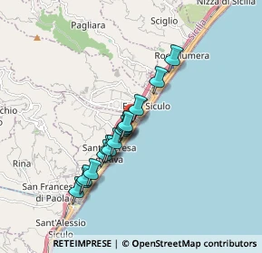 Mappa Via Guglielmo Marconi, 98028 Santa Teresa di Riva ME, Italia (1.55933)