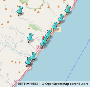 Mappa Via Guglielmo Marconi, 98028 Santa Teresa di Riva ME, Italia (3.94727)