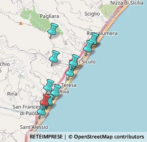 Mappa Via Campo Sportivo, 98028 Santa Teresa di Riva ME, Italia (1.87417)