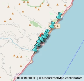 Mappa A18, 98028 Santa Teresa di Riva ME, Italia (1.81727)