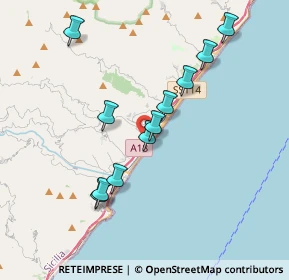 Mappa A18, 98028 Santa Teresa di Riva ME, Italia (3.87364)