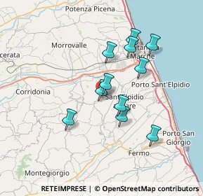 Mappa Via Luigi Fontana, 63812 Montegranaro FM, Italia (6.16273)