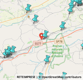 Mappa Via D'Antona, 62029 Tolentino MC, Italia (7.199)
