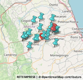 Mappa Via D'Antona, 62029 Tolentino MC, Italia (9.9035)