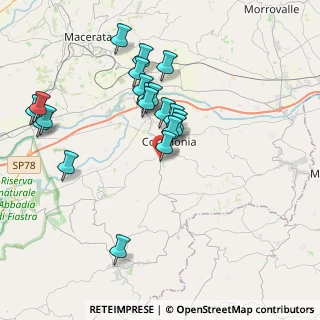Mappa Via Orsola Fonte, 62014 Corridonia MC, Italia (3.879)