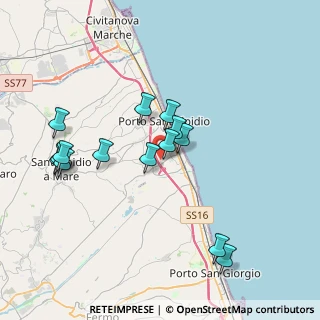 Mappa Via Martiri delle Foibe, 63821 Porto Sant'Elpidio FM, Italia (3.85071)