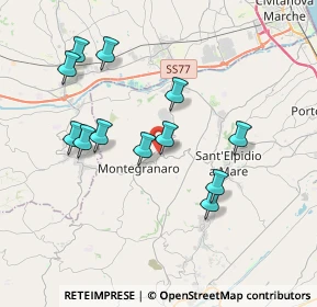 Mappa Via S. Giovanni Bosco, 63812 Montegranaro FM, Italia (3.68333)