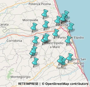 Mappa Via S. Giovanni Bosco, 63812 Montegranaro FM, Italia (7.14158)