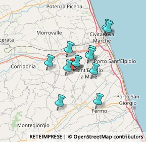 Mappa Via S. Giovanni Bosco, 63812 Montegranaro FM, Italia (5.2925)