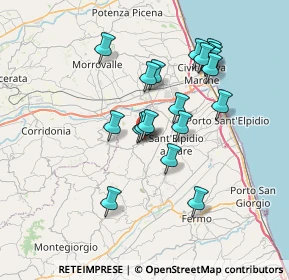 Mappa Via S. Giovanni Bosco, 63812 Montegranaro FM, Italia (6.7105)