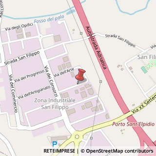 Mappa Via della Calzatura, 25, 63821 Porto Sant'Elpidio, Fermo (Marche)
