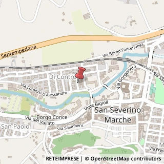 Mappa Via Francesco Coletti, 6, 62027 San Severino Marche, Macerata (Marche)